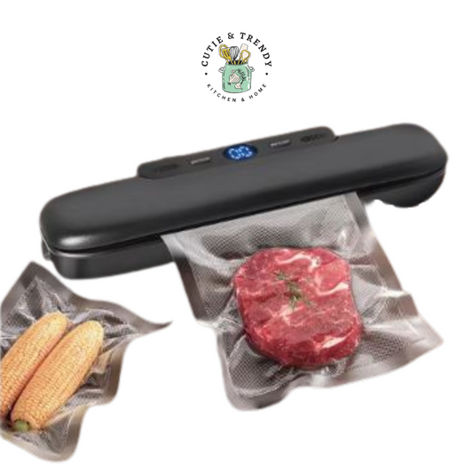 FreshLock™ Vacuum Sealer – Compact Food Saver Machine with 10 Free Bags | Keep Food Fresher 5x Longer