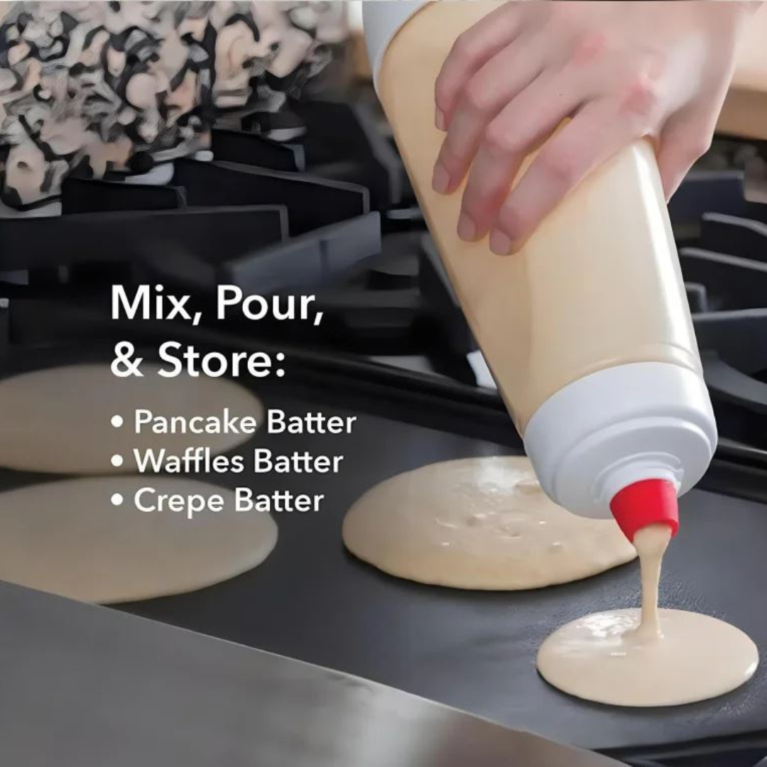 Easy Pancake Batter Shaker Bottle – Mix, Shake & Pour